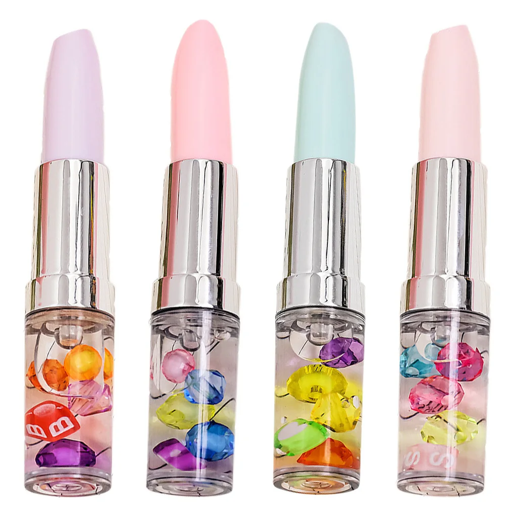 

4 шт., креативные ручки для губной помады, 0,5 мм, гладкое письмо, милые студенческие канцелярские принадлежности, офисные школьные принадлежности, гелевые ручки