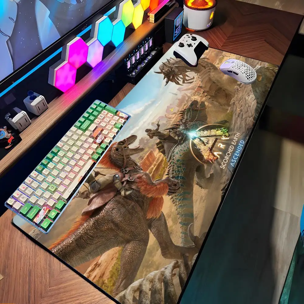 Tapis de souris Ark Survival Evolved, grand tapis de table en caoutchouc, tapis de souris pour jeux PC, tapis de bureau pour ordinateur portable, XXL, antidérapant, pour clavier et souris d'ordinateur