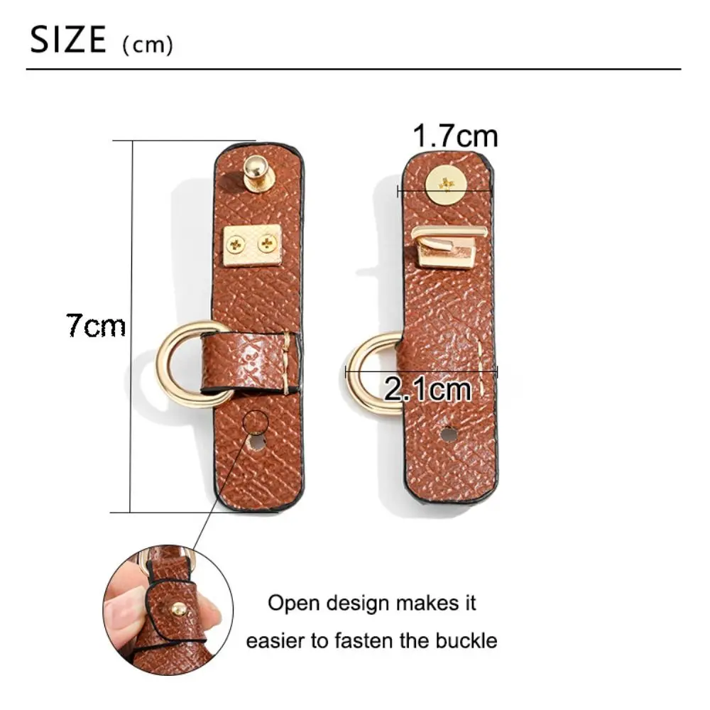 استبدال حزام الكتف من الجلد الطبيعي خالٍ من اللكمات، تعديل مشبك التحول DIY لـ Longchamp #6