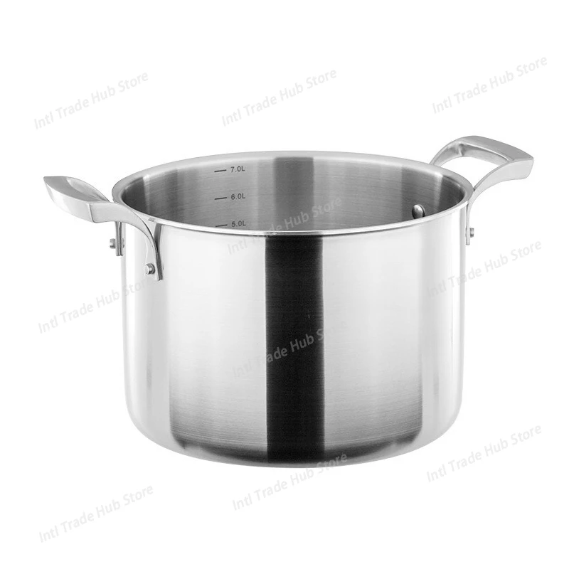 304 thickened stainless steel soup pot for household high soup pot, double ear boiling pot, gas stewing pot, induction cooker