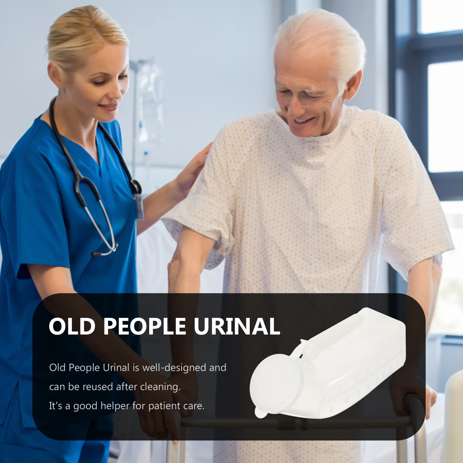 

2Pcs 1000Ml Washable Urine Bottle for Old People Leakproof Reusable Portable Urinal for Travel Camping Long Road Trips Patient