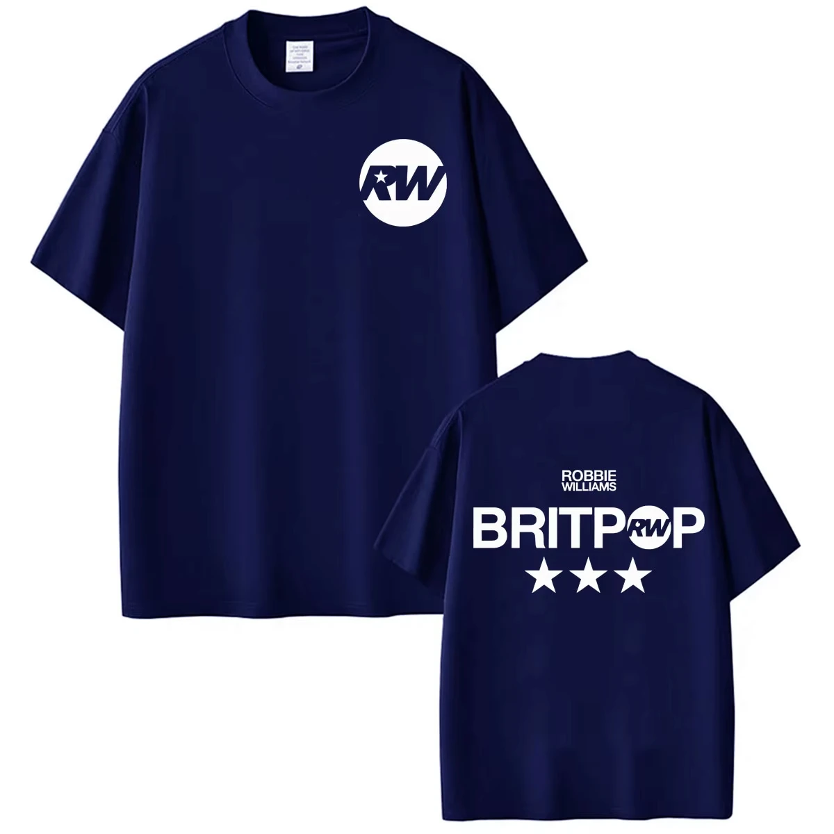 Robbie Williams BRITPOP Album 2026 Tour Merch Grafik-T-Shirt 100% Baumwolle Herren Damen Y2k Beliebtes Oversize-T-Shirt Streetwear – Detail 7