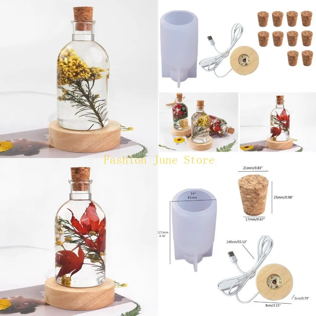 N5KA Night Light Resin Mold Wooden Base Bracket Suitable for Wedding Home Decor