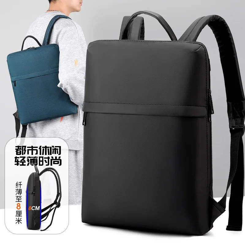 2022 new ultra-thin backpack 14 inch business computer backpack Korean travel nylon men\'s backpack Lightweight Waterproof