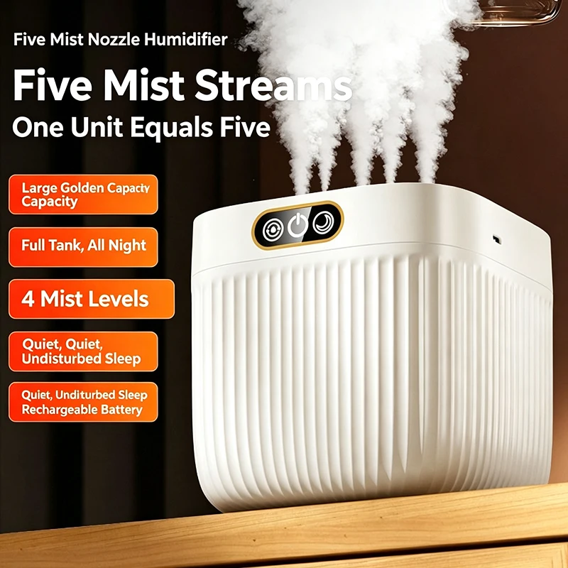 Lenovo 5 Spray Humidifier Mute Household Bedroom Student Dormitory Small Humidifier Large Capacity Table Top Baby Humidifier