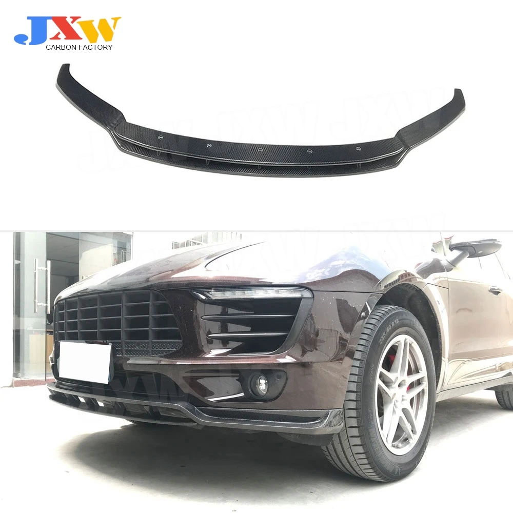 

Carbon Fiber Front Lip Spoiler Apron For Porsche Macan 2017 2018 Head Bumper Chin Guard Car Styling