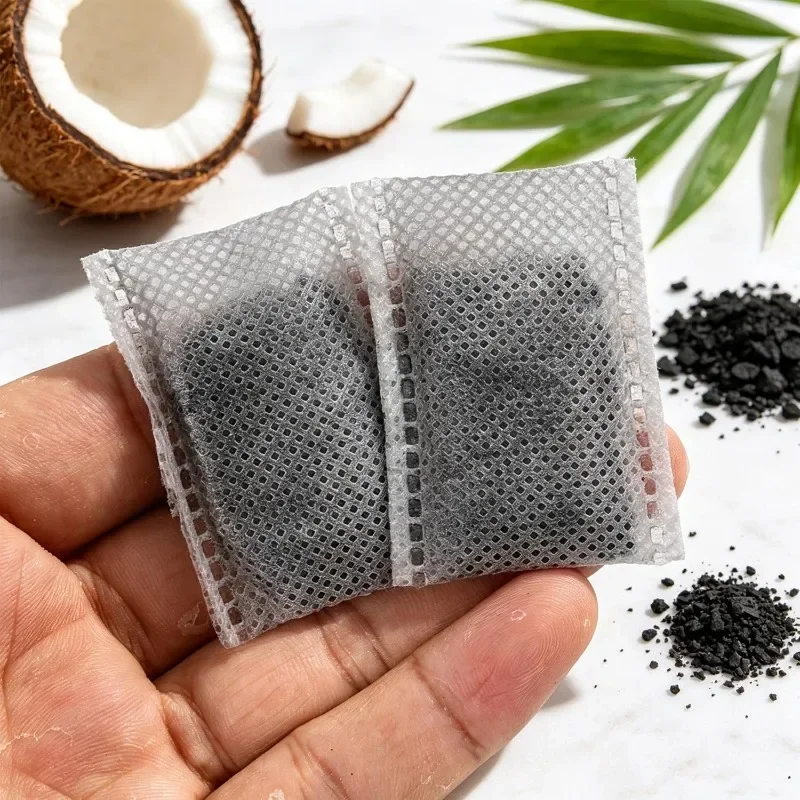 50/5pcs Coconut Shell Activated Carbon Bags Reusable Air Purifying Deodorizer Moisture Absorber Odor Eliminator for Car Closet