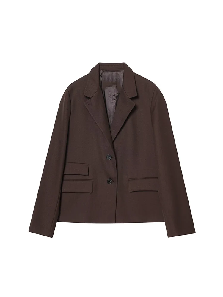 Tfmln 2026 novo conjunto de saia feminina sólido terno casaco bolsos decoração chique high street split midi saia elegante conjunto de duas peças