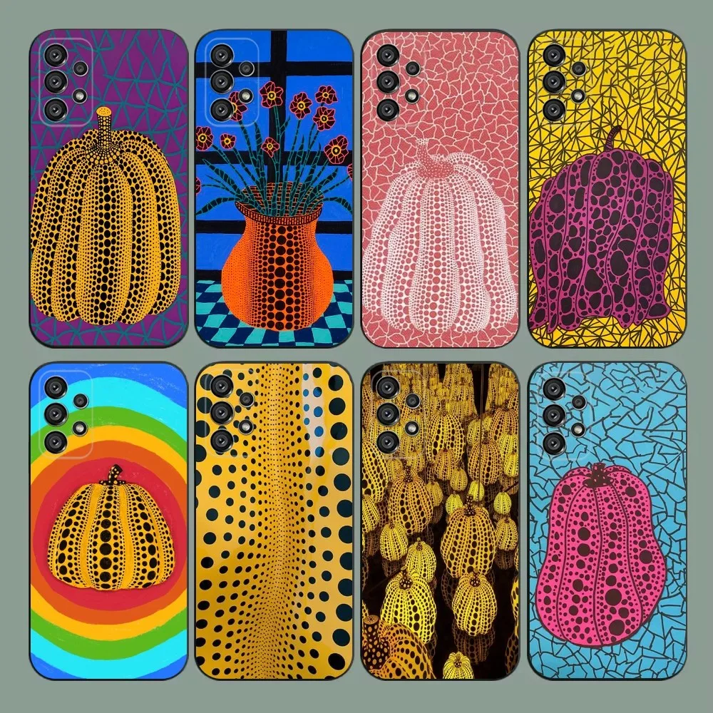 

Pumpkin Yayoi Kusama Phone Case For Samsung Galaxy A20,A21s,A22,A31,A32,A52,A53,A72,73,A80,A91 Soft Black Cover