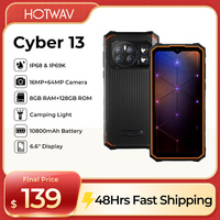 Hotwav Cyber 13 Smartphone Android 14 16(8+8)GB+128GB 10800mAh Smartphone 16MP+64MP Camera Camping Light 6.6\