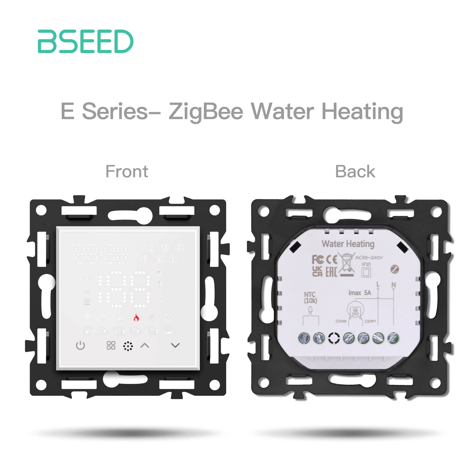 BSEED Smart Zigbee Thermostat Fußbodenheizung/Kessel/Wassermodul Teil Thermostatregler Glasrahmen Need Gateway APP-Steuerung