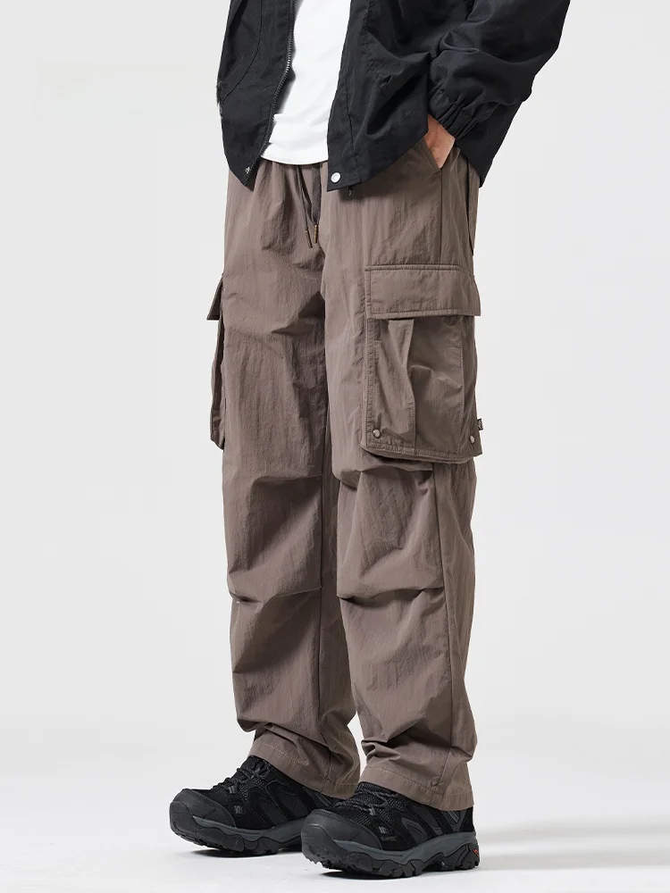 

MMOPTOP American High Street Casual Pants Loose Fit Workwear Trousers for Men Couple Parachute Style Long Jeans Autumn Fashion