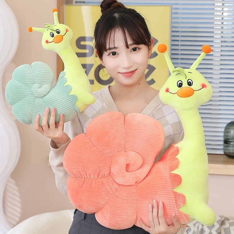 New 1pc 25cm/40cm/50cm Cartoon Snail Plush Toys Cushion Fancy Pillow Stuffed Soft Animal Sofa Kawaii Home Car Decor Gifts