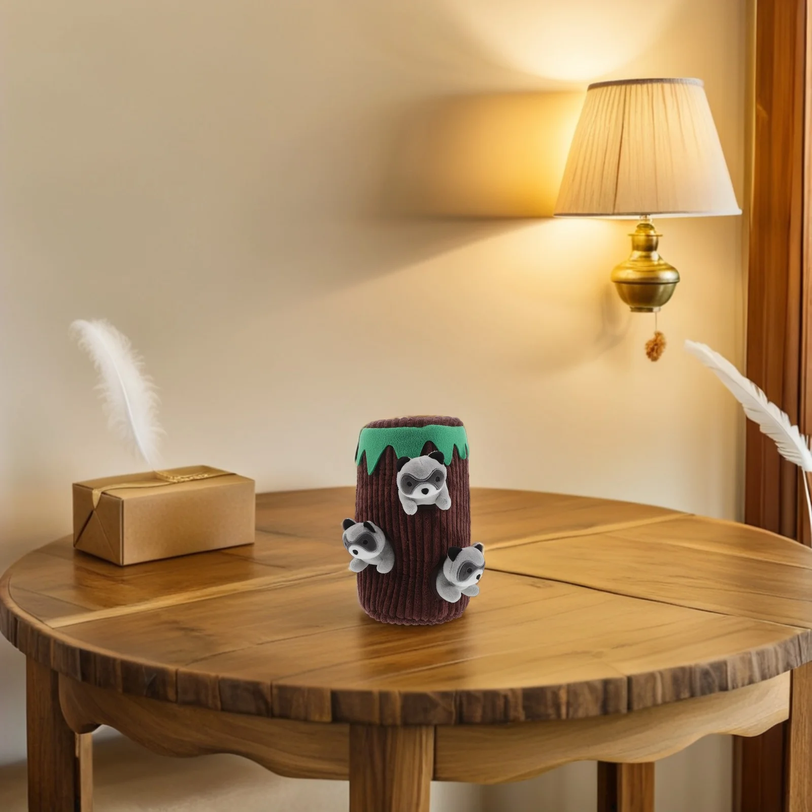 

1 Set Pet Burrow Squeaky Raccoon Dog Enrichment Interactive Durable Puzzle For Small Medium Large Dogs - Puppy Teething Chew