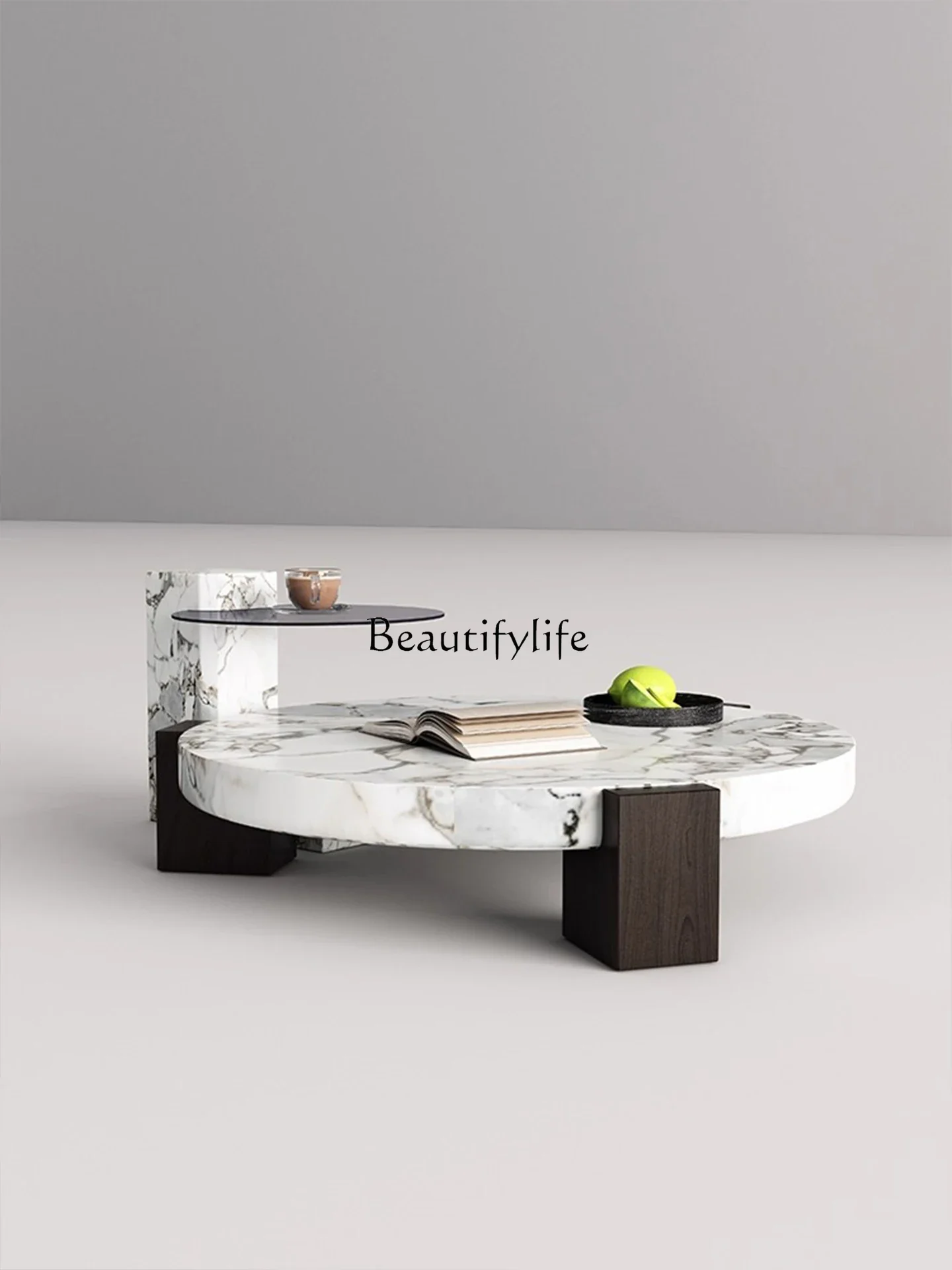 

ls 18Italian minimalist marble coffee table living room home modern minimalist combination