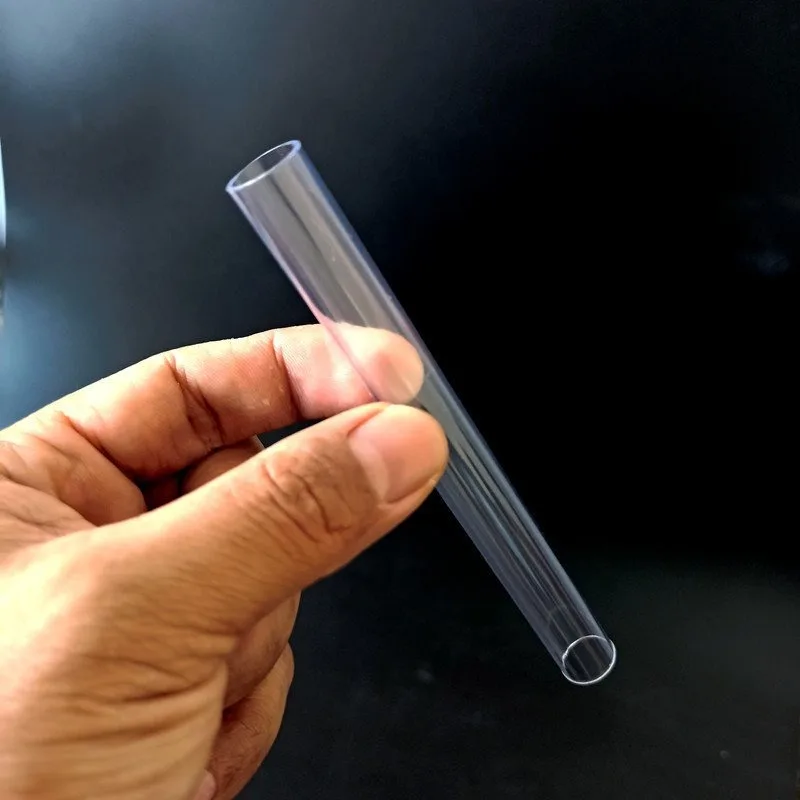 Naxilai 100個入り 卸売 透明プラスチックパッケージボックス 蓋付き PC収納チューブ 硬質チューブ 外径16mm