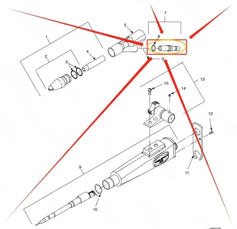 134386   Schlauchadapter Versa Spray II Automatische Pulverspritzpistole Elektrostatische Pulverbeschichtungsmaschine