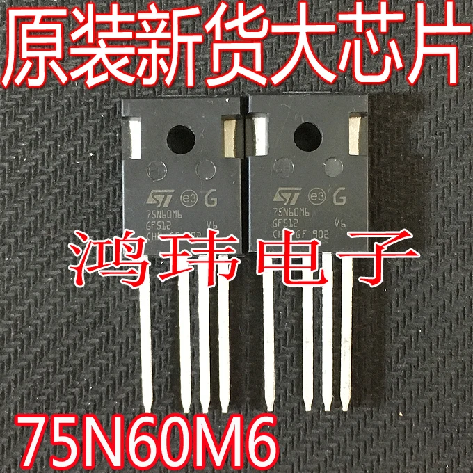 75N60M6 STW75N60M6-4 TO-247-4 10SZT.