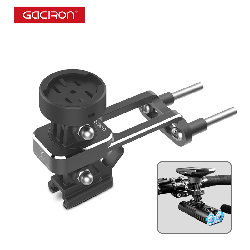 Gaciron H12 Aluminum Bike Mount For Garmin Computer & GPS & Camera & Bike Lamp Adjustable Cycling Handlebars Bracket Accessories