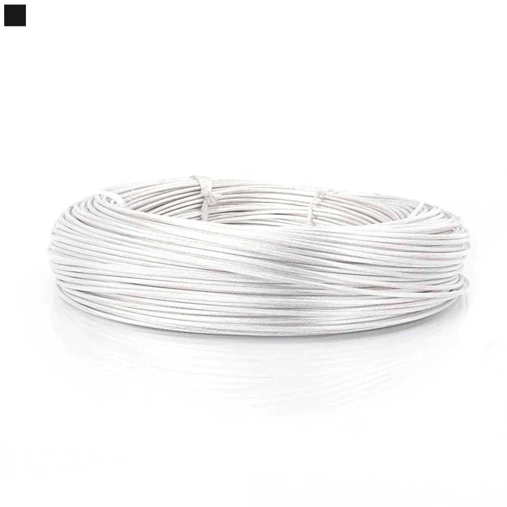 ■ 5m High Purity Silver Plated 6N OCC Wire Copper Cable for Hifi Audio DIY Amplifier Headphone Speaker Cable 1.5mm² OD：2mm