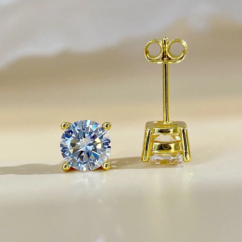 

Серьги-гвоздики с муассанитом, 4 зубца, тестер бриллиантов для мужчин и женщин, 18 К, платиновое покрытие, свадебный драгоценный камень, серебро 925 пробы