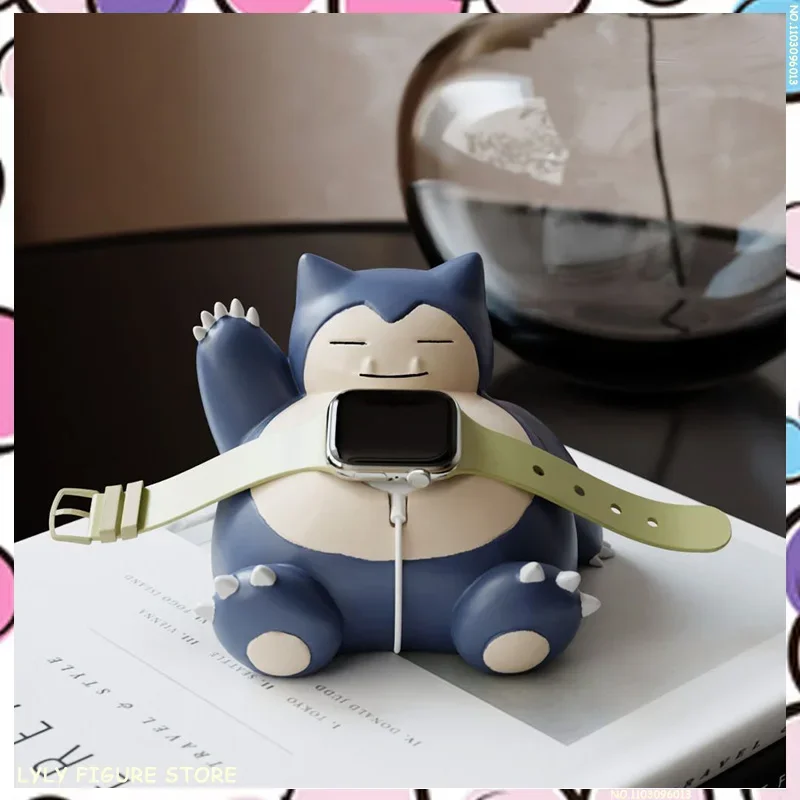 Pokemon Apple Watch Charger Stand Anime Kawaii Snorlax Figure Watch 8 7 6 5 4 3 2 Se Currency Charger Stand Toys Birthday Gift