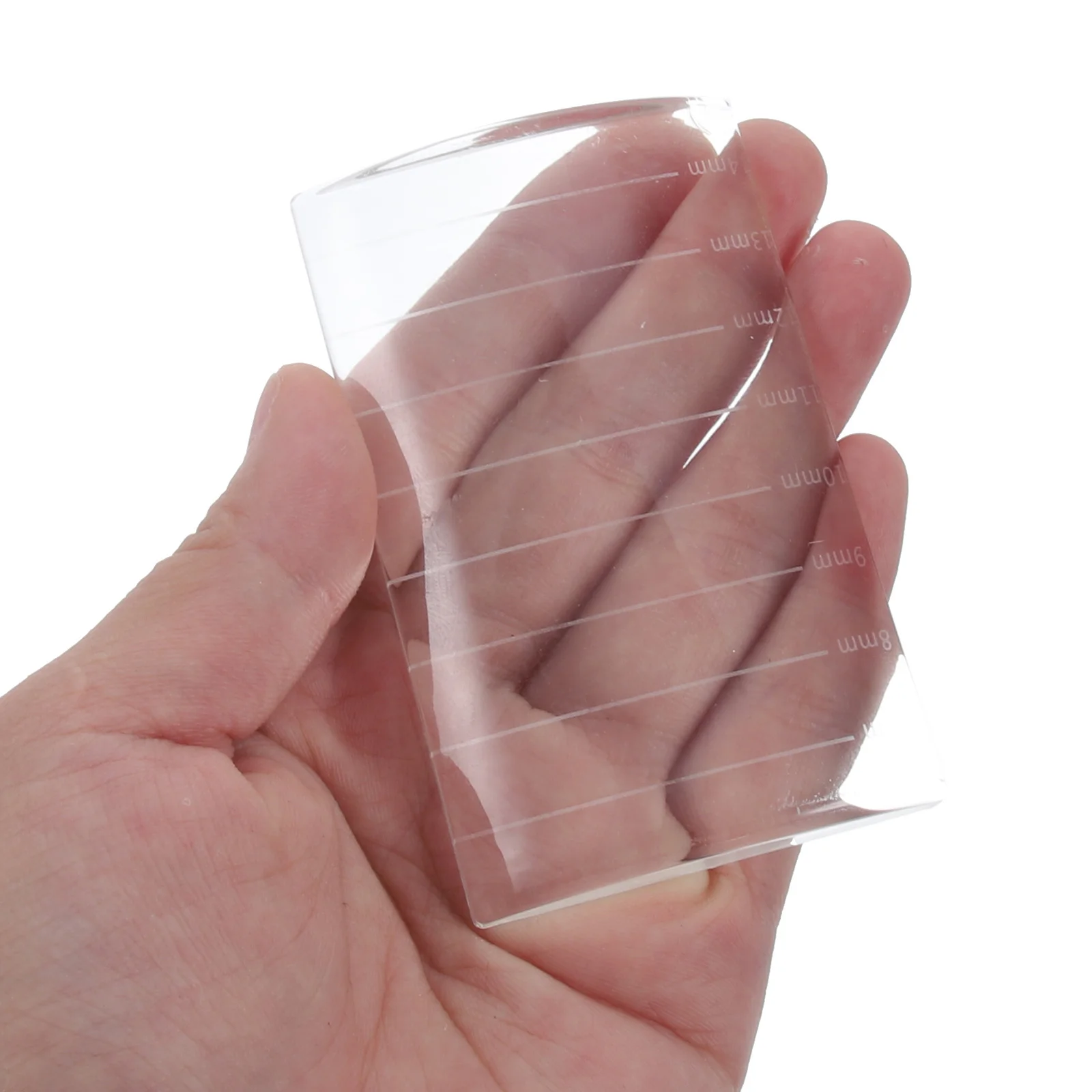 صينية رموش زجاجية شفافة، حامل رموش ناعم متين لتطبيق سهل التمديد لصالونات مركز التجميل #1