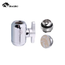 Bykski Water Valve Switch Kit Double Female Inner G1/4'' Thread for Computer Cooler System / Switch+Plug+Male To Male Fitting