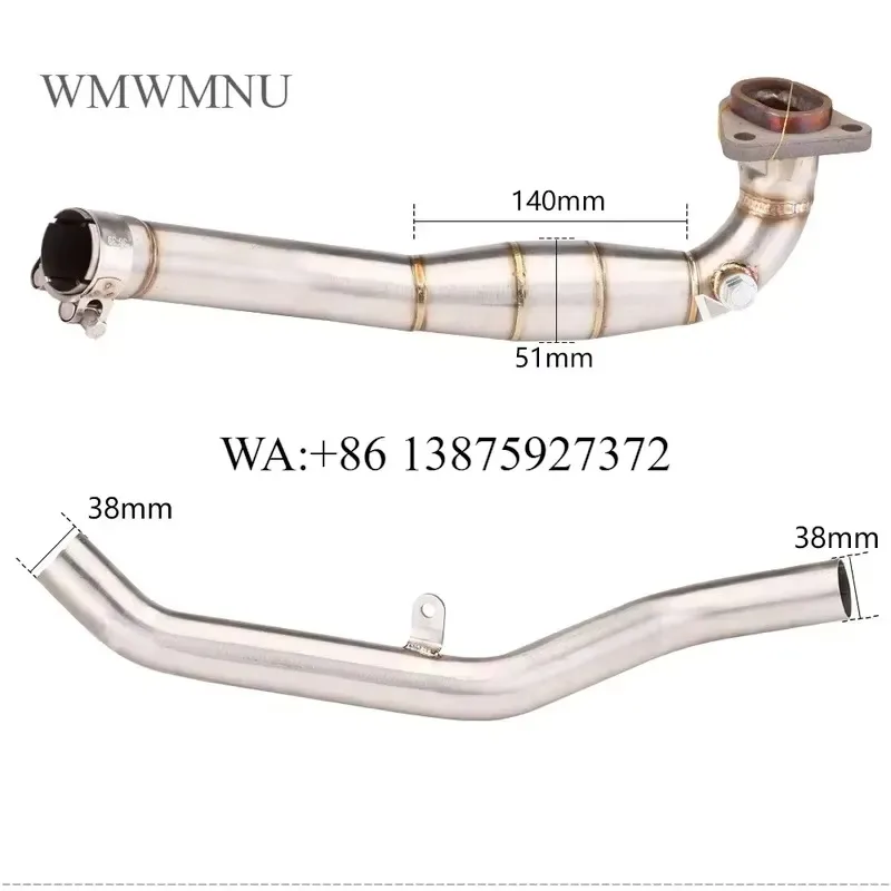 Wmwmnu Integrated End Cap Exhaust Tail Pipe System Race Spec Short for X-ADV 750 Adventure Touring Motorcycle Rear