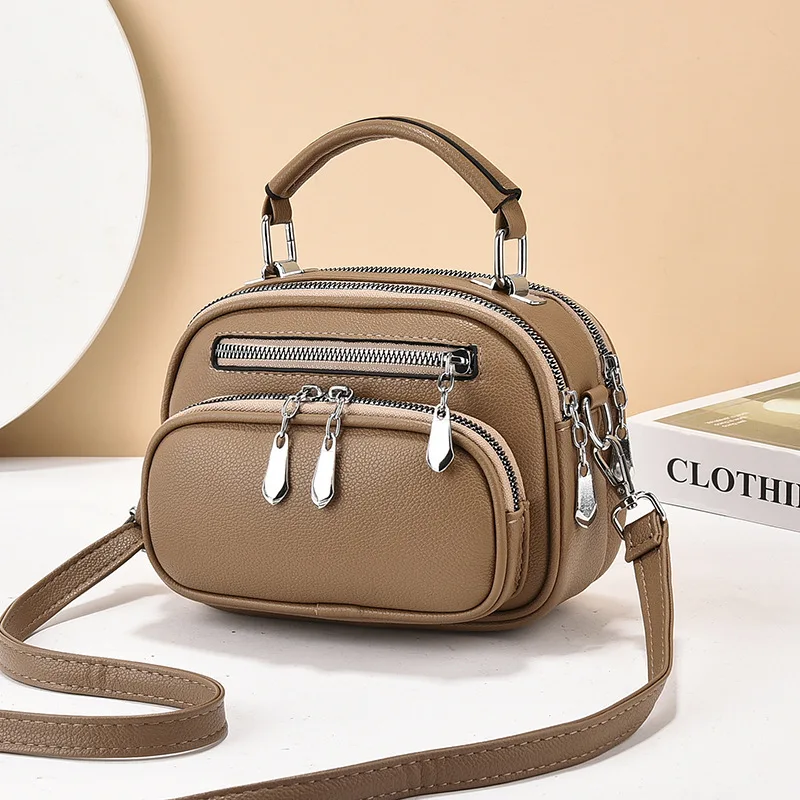 

Модная многослойная сумка для мобильного телефона, сумка через плечо, женская маленькая сумка, элегантный городской стиль