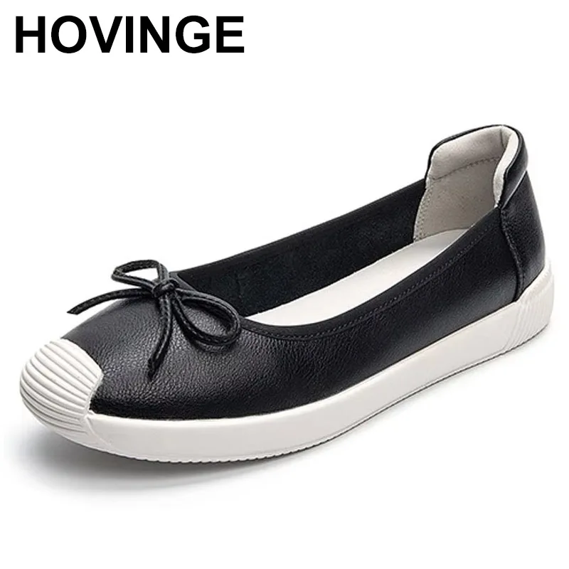 

2025 Women Genuine Leather Flats Ladies Slip On Casual Shoes Female Oxfords Comfortable Soft Moccasins Maternity Shoes