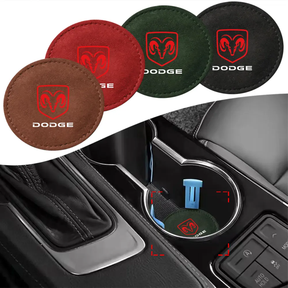 2 Peças de Acessórios para Carro: Porta-Copos com Emblema para Dodge Durango, Caliber, Dakota, Neon, SXT, Nitro, Avenger, Dart, SRT, Magnum, Viper