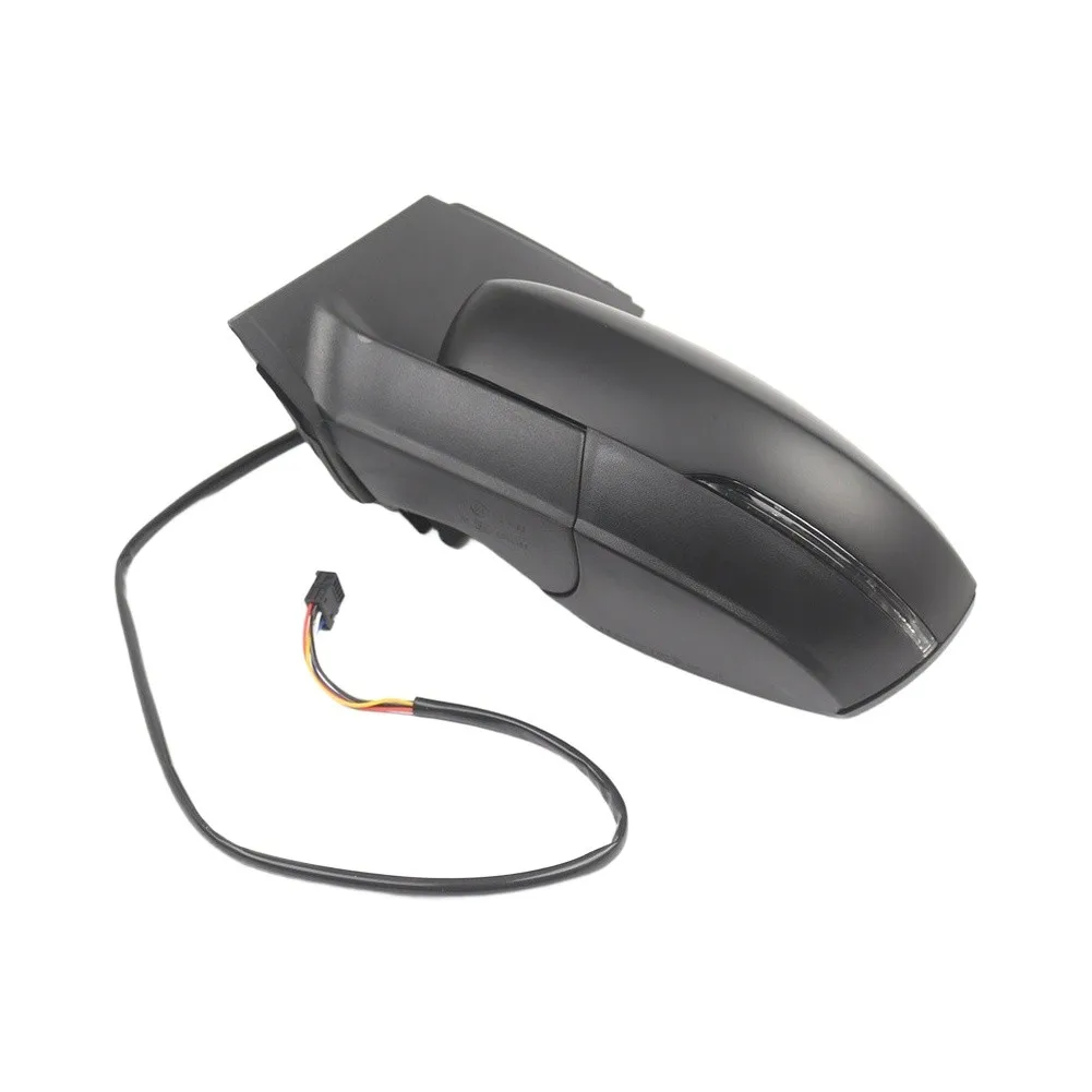 LHD Left Rearview Mirror for For Polo MK5 2009 to 2017 6R1857508Q 6R1857508A ABS Housing 12V Yellow Signal Light Manual Fold