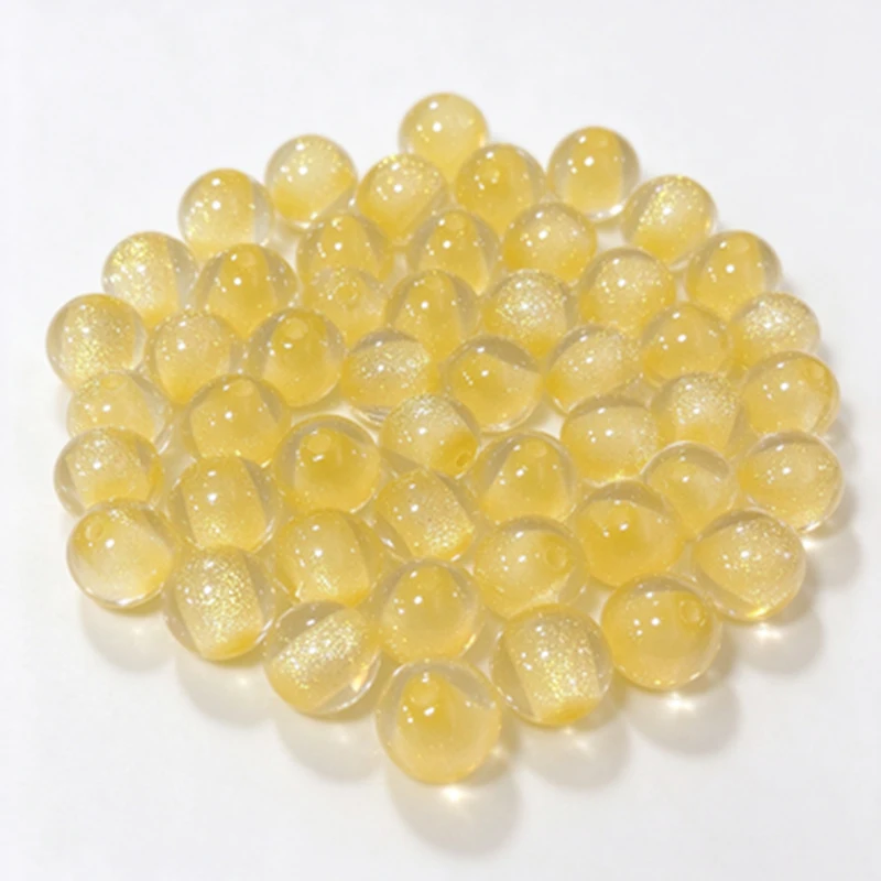 50pcs 8-10mm Cat's Eye Starry Sky Resin Loose Beads for DIY Jewelry Making Handmade Craft Decor