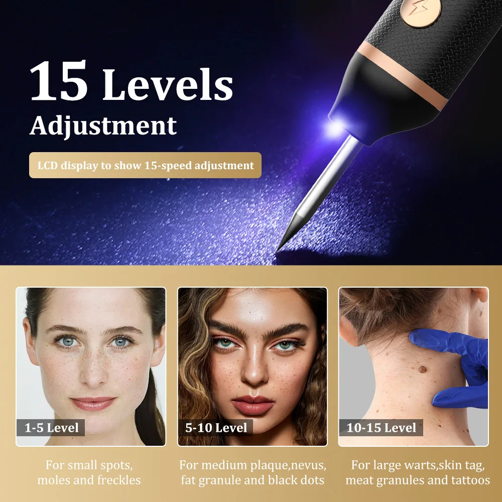 Mole Pen Skin Label Removal Kit Tool with  USB Charging with Replaceable Head Skin Care Device to Remove Skin Labels