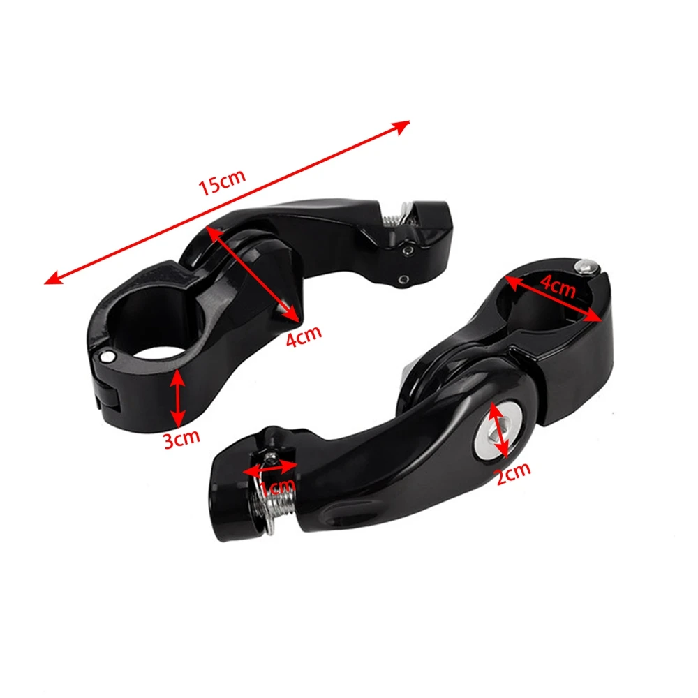 Motocicleta estrada Bar apoio para os pés Footpeg Pedal suporte, braçadeira de montagem para Harley Touring Sportster XL Dyna Softail 72, 1.25 \