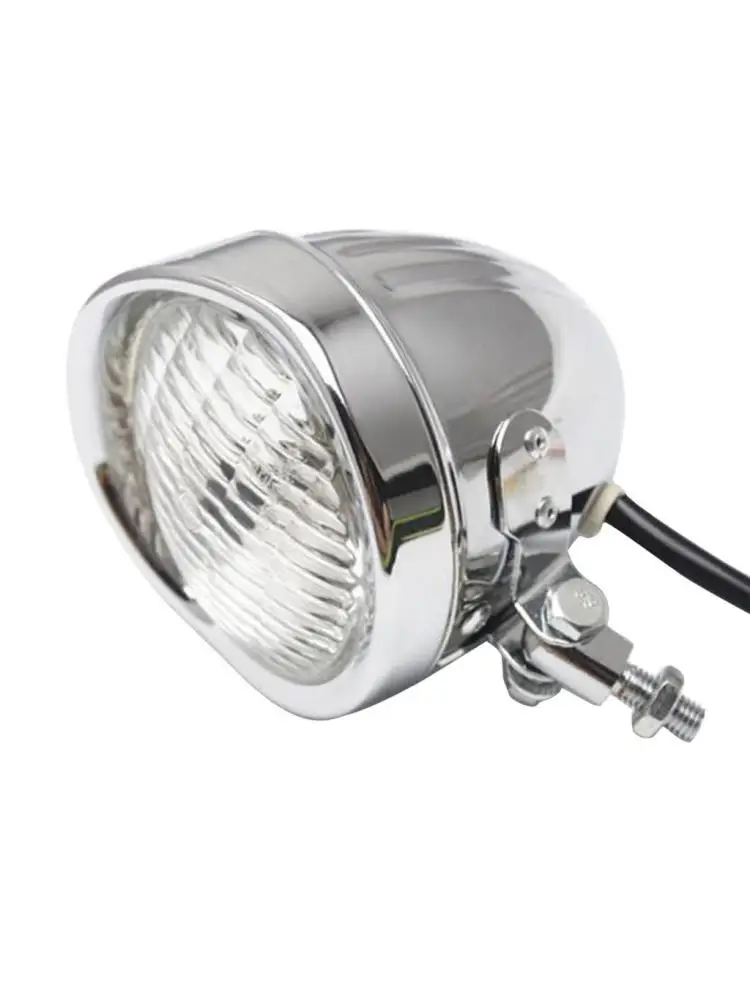 AliExpress NONE Universal Round Motorcycle Headlight Chrome Housing LED Headlamp Clear Lens for Harley Chopper Touring Custom Bike Lighting