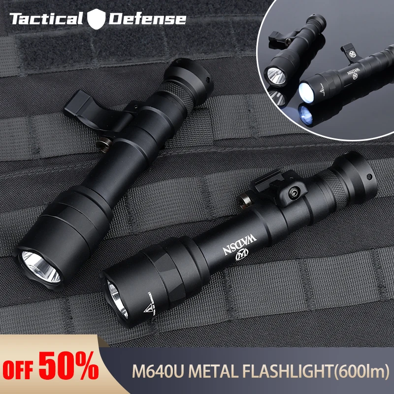 

Tactics M640U Flashlight Surefir M600 Weapon Gun Scout Light Picatinny Rail Mlok Keymod 600LM Metal LED Lamp Accessories Airsof