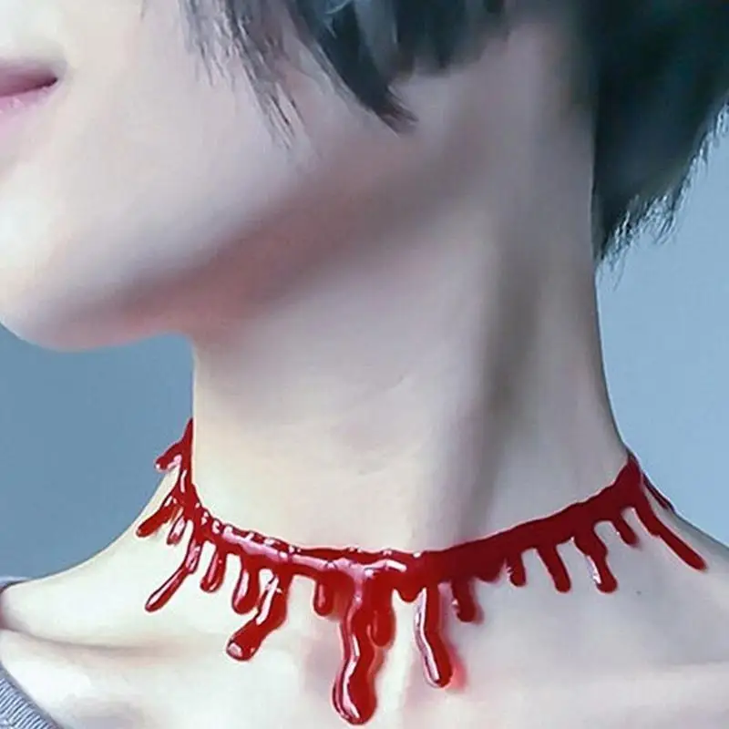 39bb Halloween Collier sang Femmes Chokers Colliers Halloween Party Diy Decoration Horror Access