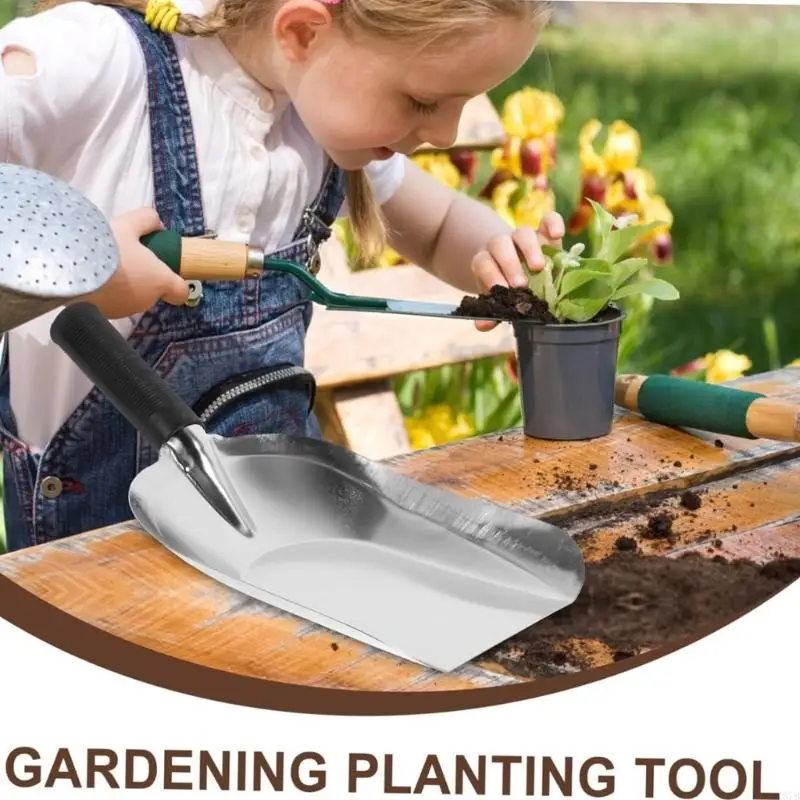 Parella del giardino in acciaio inossidabile con manico ergonomico piccolo pala quadrata per facile strumento erbacce e