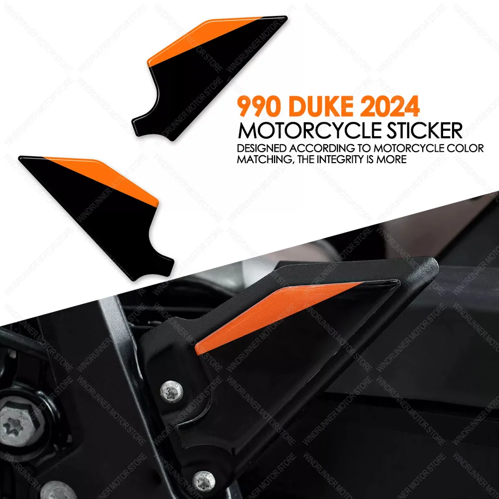 

For 990 Duke 990Duke 2024 Motorcycle Accessories Motorcycle Pedal Edge Sticker Protector 3D Resin Sticker