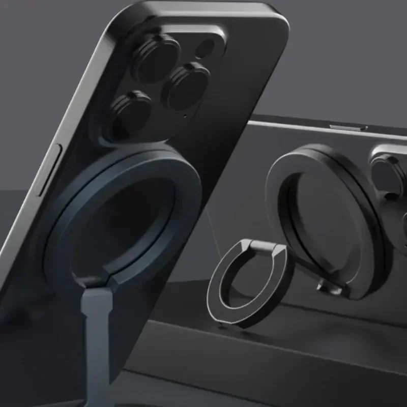 MagSafe Double-sided Magnetic Phone Holder, Metal Desktop Stand, Adjustable 360° Rotation, for iPhone 16 Clear phone grip Hoco