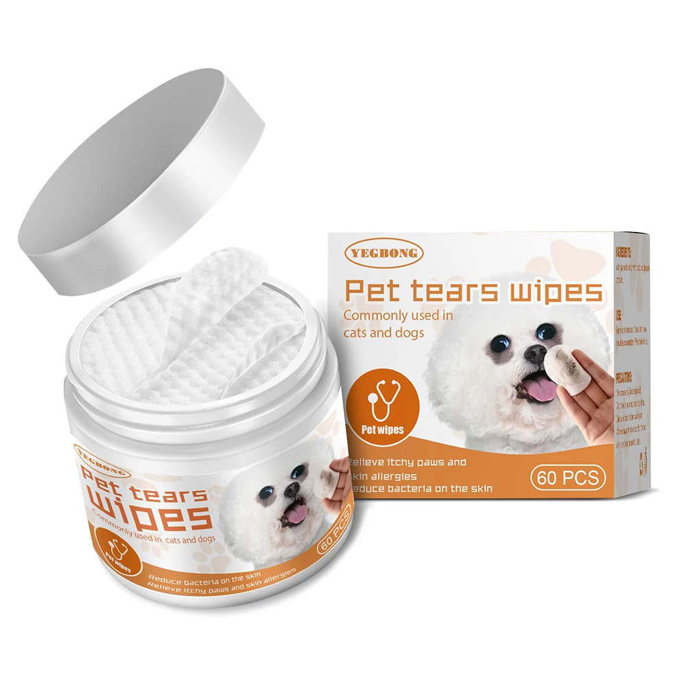 60 قطعة/المجموعة المناشف الورقية العالمي المتاح غير المنسوجة العين المسيل للدموع تنظيف الأذن مزيل البقع المناشف المبللة أدوات التهيأ منتجات الحيوانات الأليفة #6