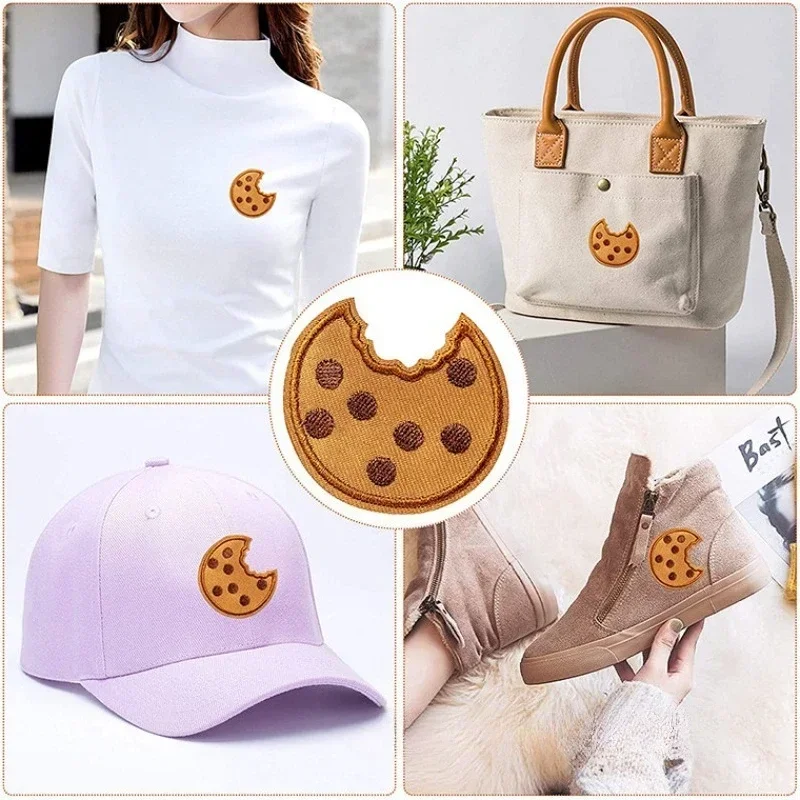 الكرتون البسكويت التطريز القماش ملصق الكمبيوتر التطريز الفصل الصبي الكي مضحك العين التطريز ملصق #3