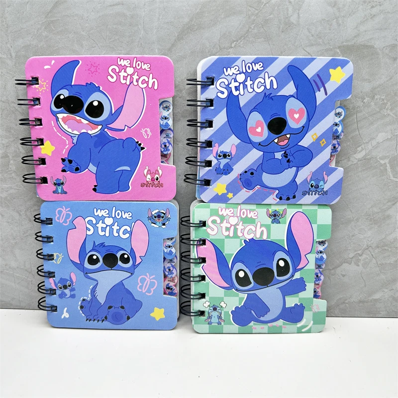 12 шт./лот Kawaii Disney Stitch блокнот липкие заметки катушка блокнот канцелярские этикетки блокнот планировщик наклейка почта школьные принадлежности