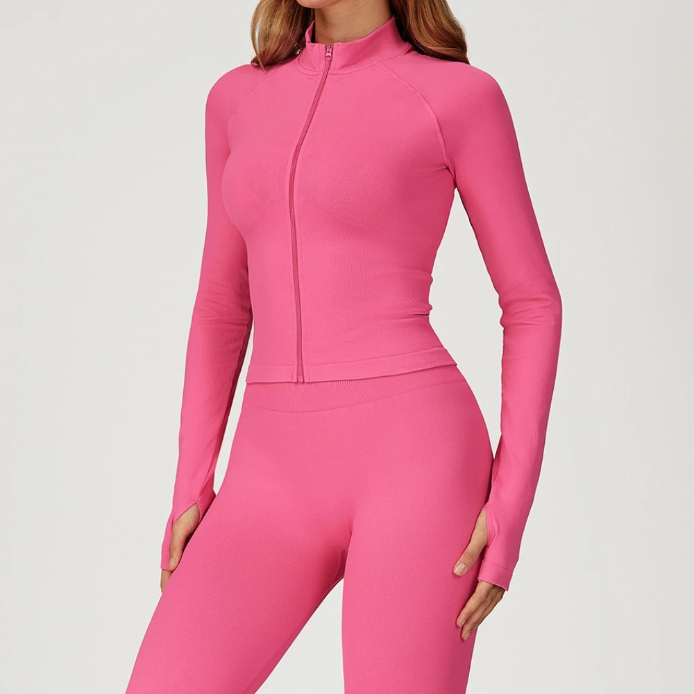 

Seamless 2 Pieces Yoga Suit Sports Outfits Women Gym Set Women Tracksuit Running Workout Long Sleeve Sports Shirt Yoga Clothing