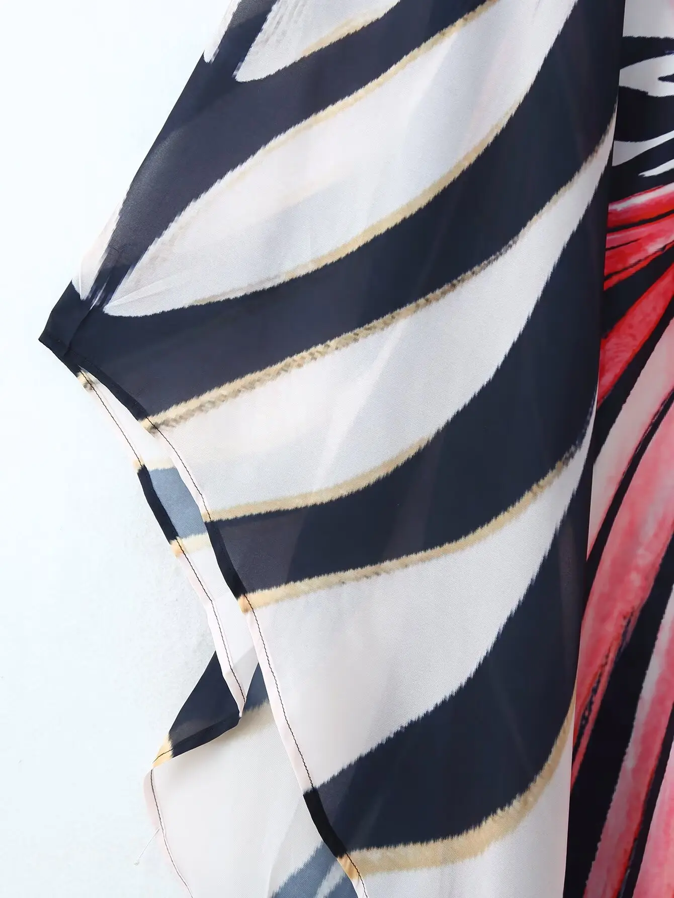 Sexy Damenkleider mit dünnen Schulterträgern, modische langärmelige, rückenfreie, bedruckte lange Kleider, elegantes, schickes Sommer-Partykleid – Detail 7