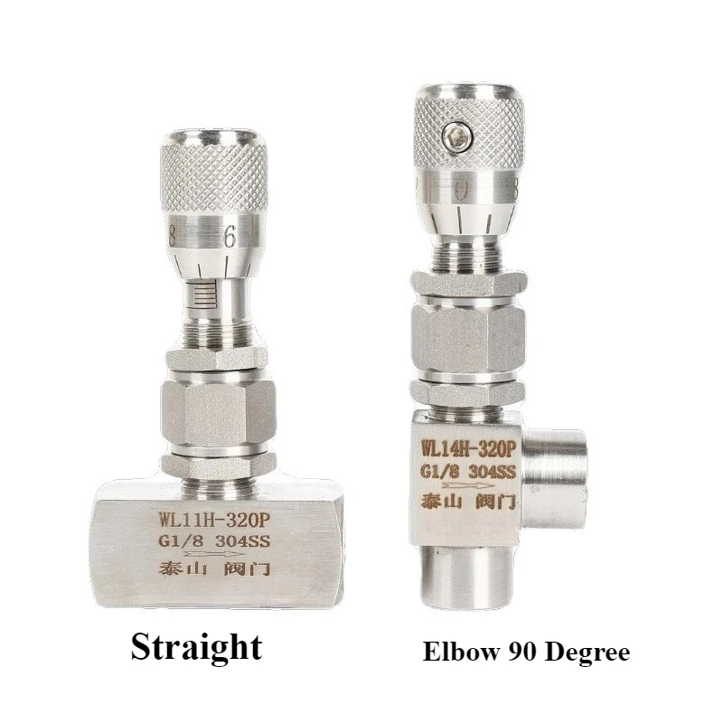 

G1/8 "1/4" 3/8 "WL11H-320P Игольчатый клапан из нержавеющей стали 304, микродозатор, регулирующий клапан потока, контроллер для воды, газа, масла