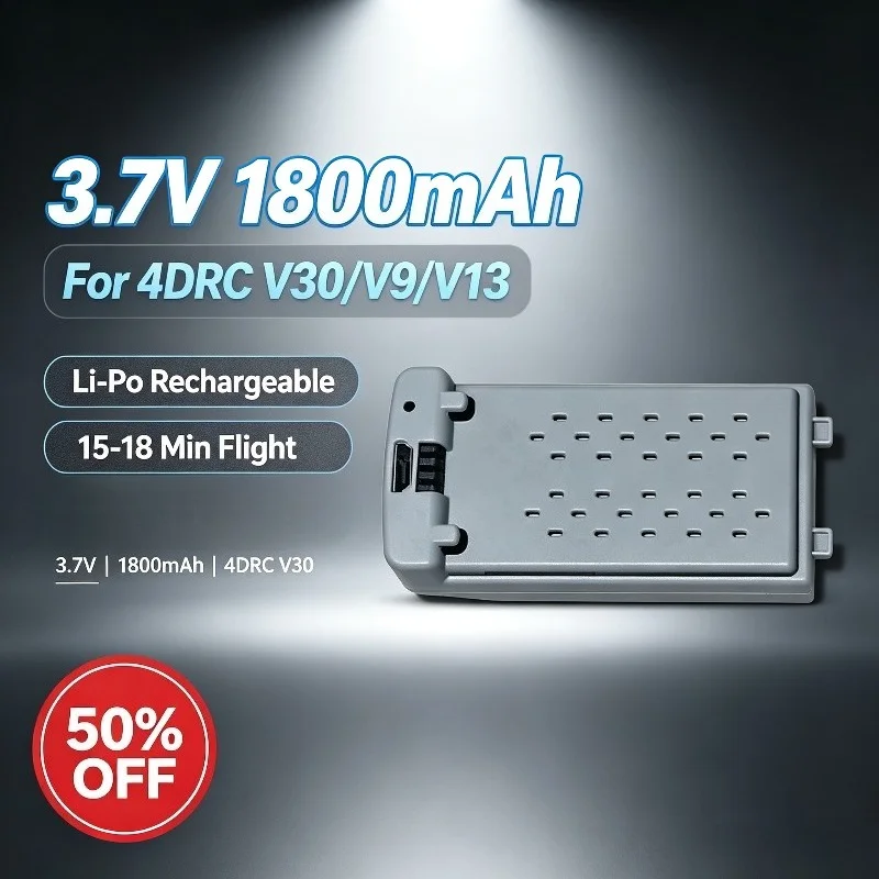 Drone Battery Li-Ion - 3.7V 1800mAh Battery for 4DRC V30