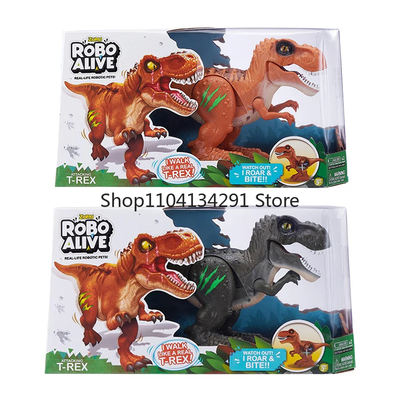 

ZURU Robo Alive Attacking T-Rex Роботизированная игрушка на батарейках Машина для мальчиков Игрушки-динозавры могут ходить и рев Игрушки-динозавры Подарки для мальчиков